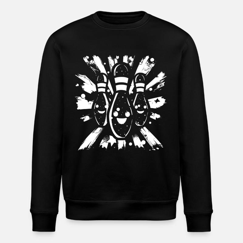 Dessin animé Bowling - Sweat bio ROLLER Stanley/Stella Unisexe - noir