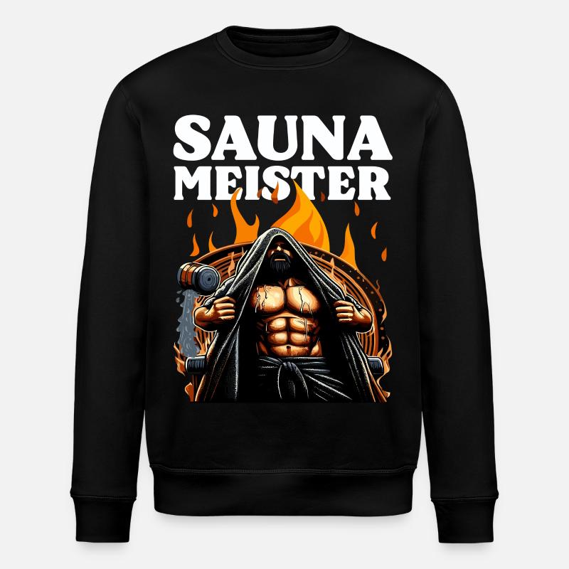 SAUNA MASTER - Stanley/Stella ROLLER Unisex Organic Sweatshirt - black