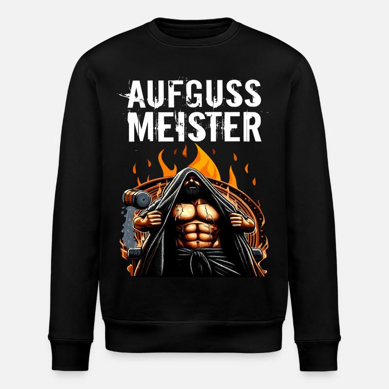 AUFGUSS MEISTER - Stanley/Stella Unisex Bio-Sweatshirt ROLLER - Schwarz