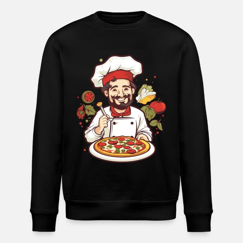 Pizzabäcker Grafik - Stanley/Stella Unisex Bio-Sweatshirt ROLLER - Schwarz
