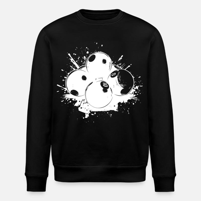 Billiard Balls Graffiti - Stanley/Stella ROLLER Unisex Organic Sweatshirt - black
