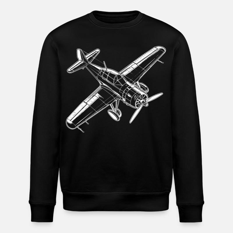 Avion à hélice - Sweat bio ROLLER Stanley/Stella Unisexe - noir