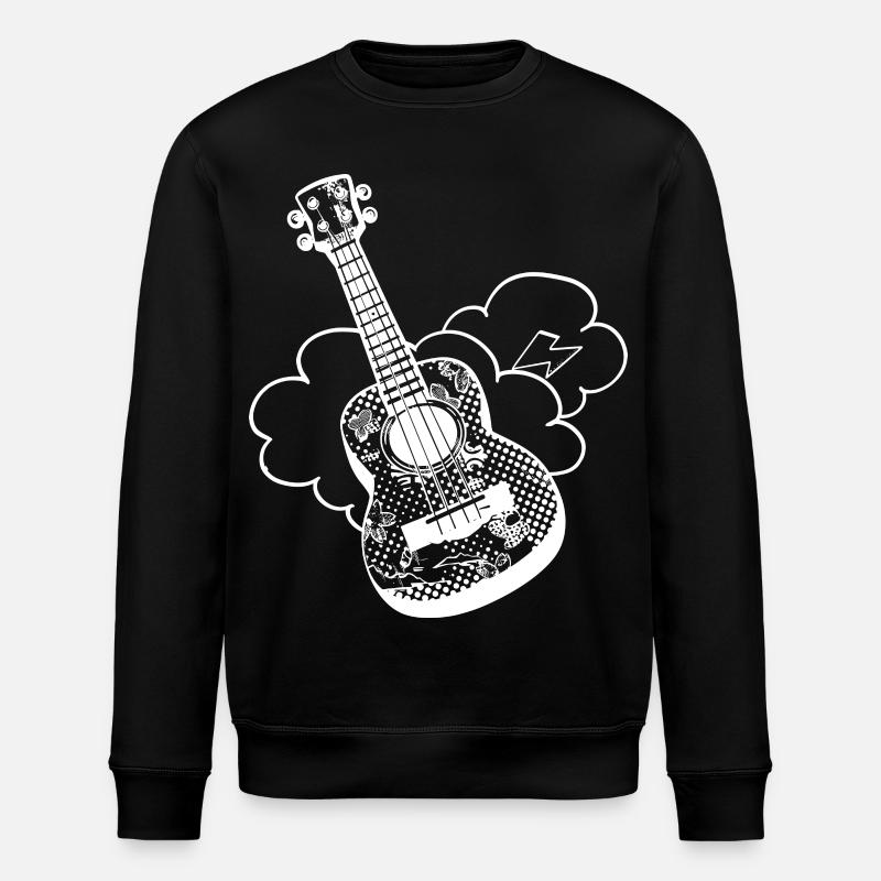 Lustige Ukulele - Stanley/Stella Unisex Bio-Sweatshirt ROLLER - Schwarz