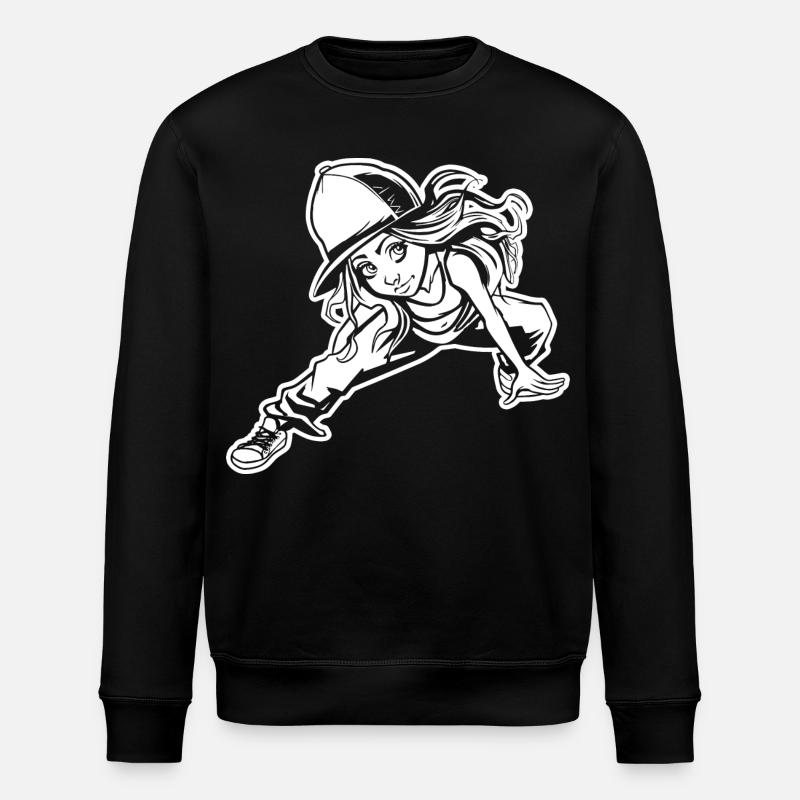 Breakdancerin - Stanley/Stella Unisex Bio-Sweatshirt ROLLER - Schwarz