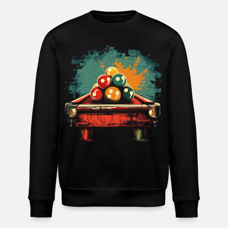 Billard Comic Stil - Stanley/Stella Unisex Bio-Sweatshirt ROLLER - Schwarz
