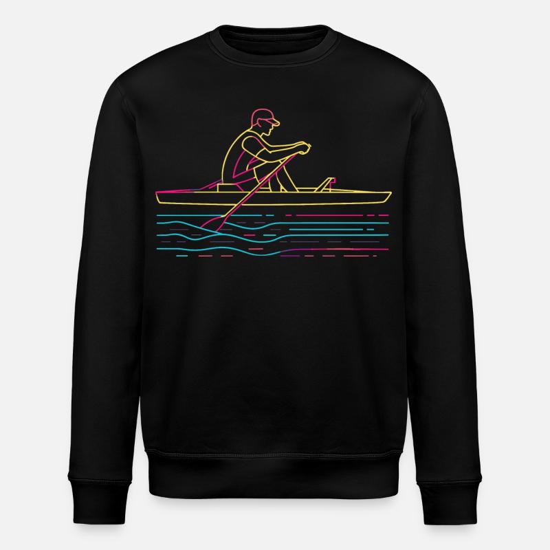 Rowing Steamwave - Stanley/Stella ROLLER Unisex Organic Sweatshirt - black