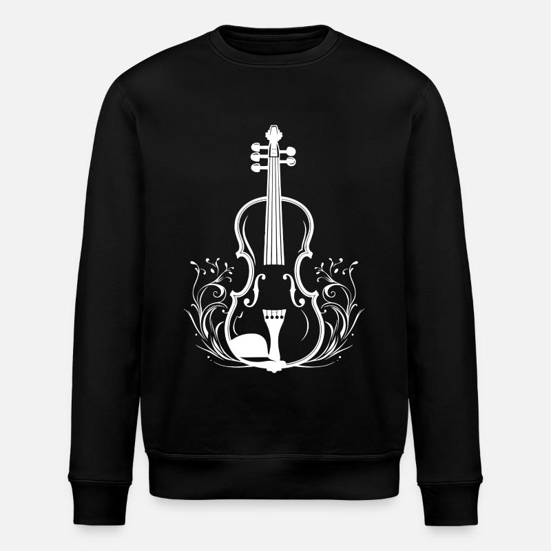 Fiddle Sketch - Stanley/Stella ROLLER Unisex Organic Sweatshirt - black