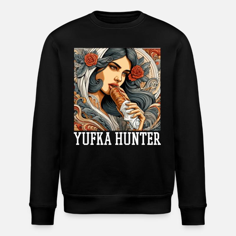Yufka Jäger Kebab Geschenk - Stanley/Stella Unisex Bio-Sweatshirt ROLLER - Schwarz
