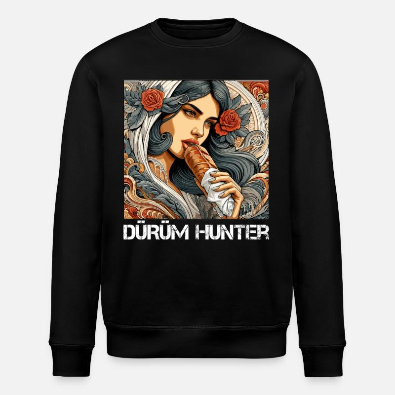 Dürüm Jäger Kebab Geschenk - Stanley/Stella Unisex Bio-Sweatshirt ROLLER - Schwarz