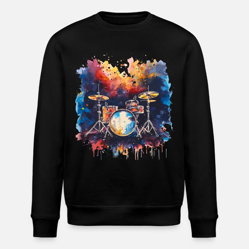 Batterie Synthwave - Sweat bio ROLLER Stanley/Stella Unisexe - noir