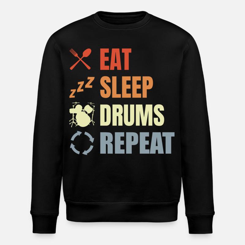 Drum Routine - Stanley/Stella ROLLER Unisex Organic Sweatshirt - black