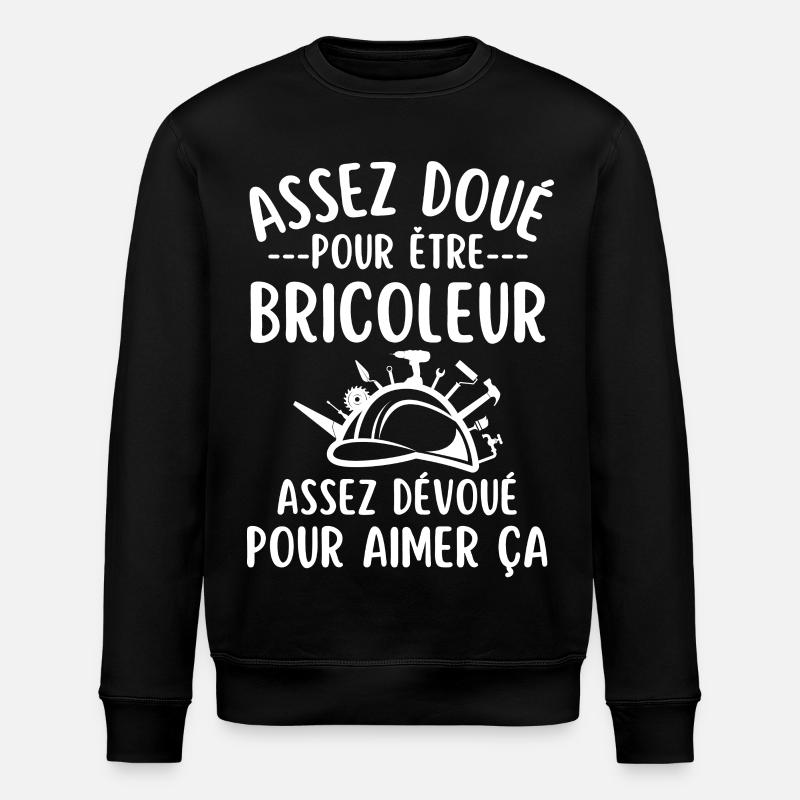 Bricoleur bricolage - Sweat bio ROLLER Stanley/Stella Unisexe - noir