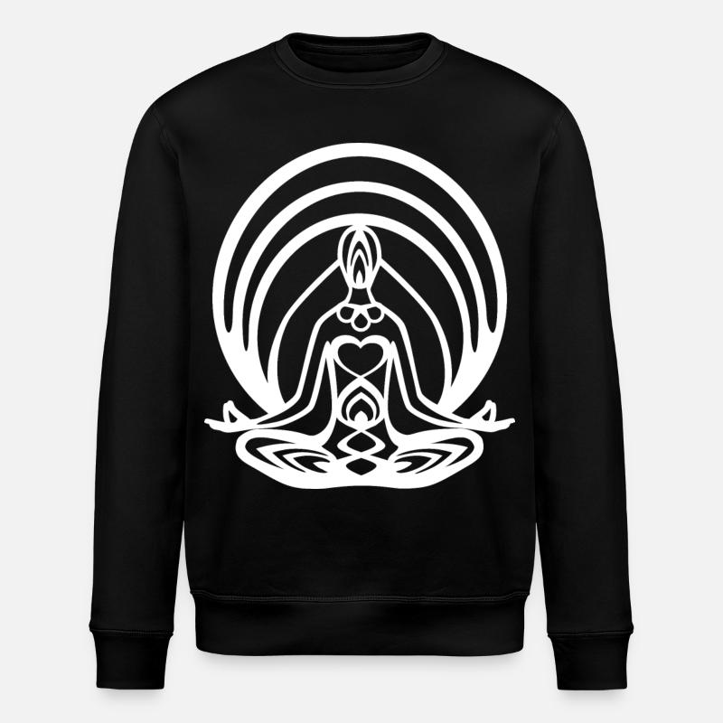 Meditation Lotussitz Chakra - Stanley/Stella Unisex Bio-Sweatshirt ROLLER - Schwarz