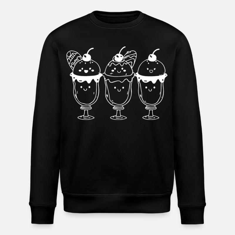 Eisbecher Comic Look - Stanley/Stella Unisex Bio-Sweatshirt ROLLER - Schwarz
