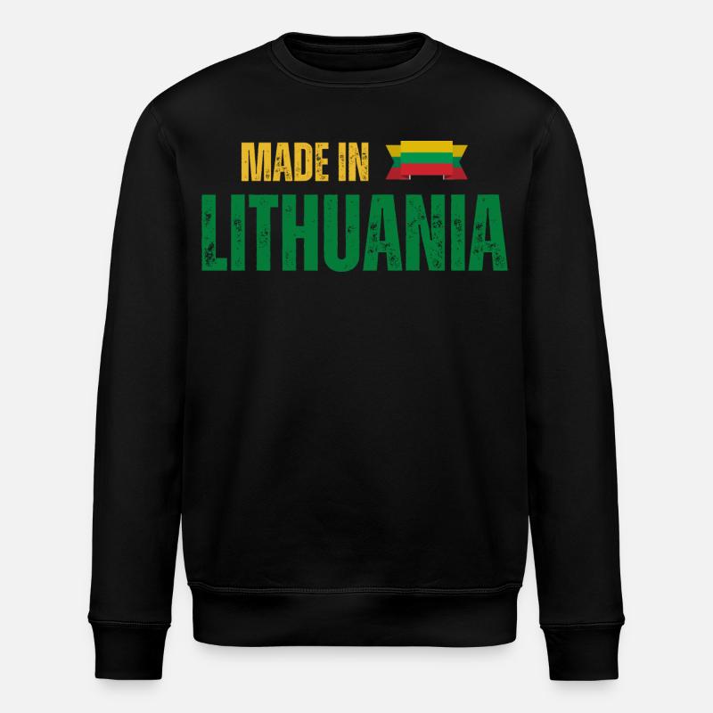 Made in Lithuania, Lithuanian pride - Stanley/Stella ROLLER Unisex Organic Sweatshirt - black