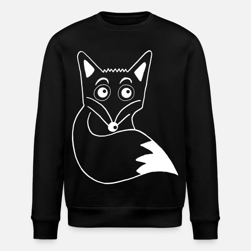 Renard blanc mignon - Sweat bio ROLLER Stanley/Stella Unisexe - noir