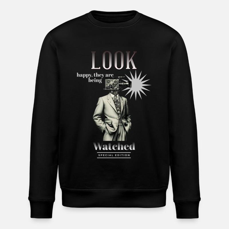 Kamera Mann - Stanley/Stella Unisex Bio-Sweatshirt ROLLER - Schwarz