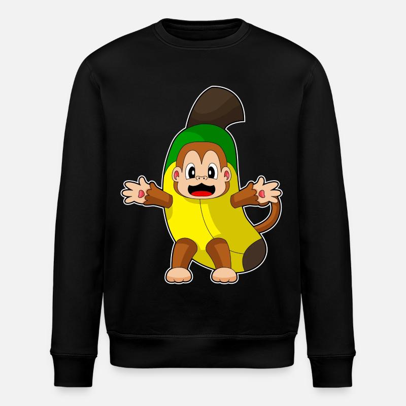 Affe Banane - Stanley/Stella Unisex Bio-Sweatshirt ROLLER - Schwarz