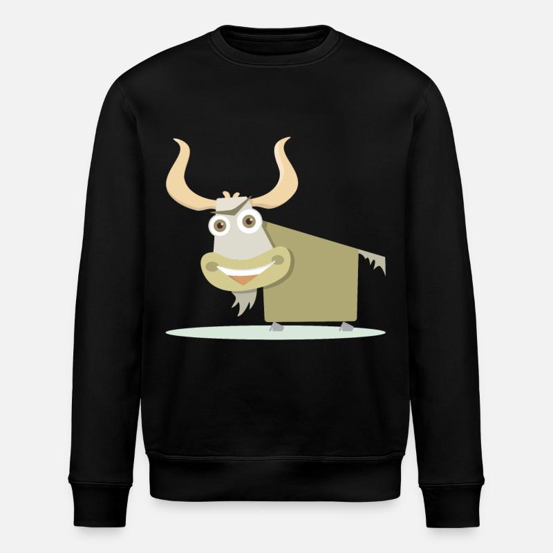 Illustration joyeuse d’une vache tibétaine. - Sweat bio ROLLER Stanley/Stella Unisexe - noir