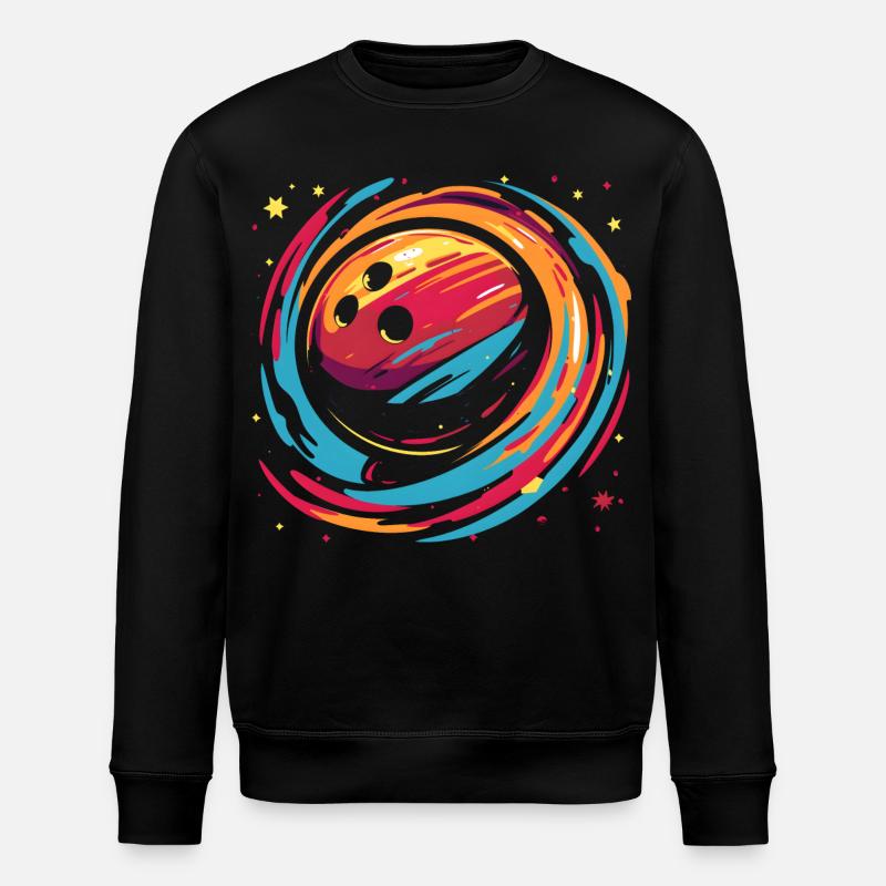 Retro Bowlingkugel - Stanley/Stella Unisex Bio-Sweatshirt ROLLER - Schwarz