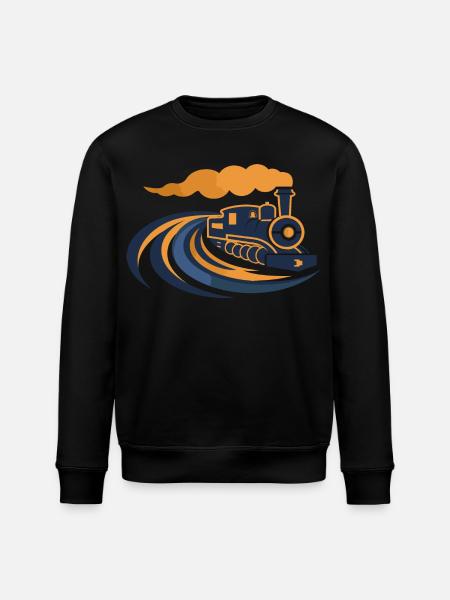 Lokomotive 90er Look - Stanley/Stella Unisex Bio-Sweatshirt ROLLER - Schwarz