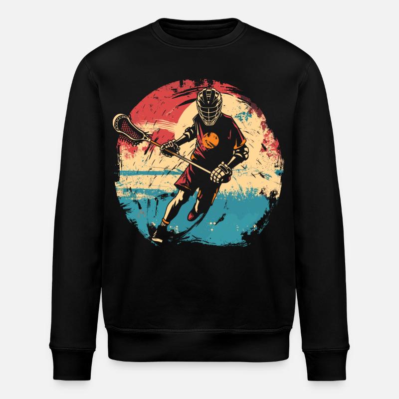 Lacrosse player 80s - Stanley/Stella ROLLER Unisex Organic Sweatshirt - black