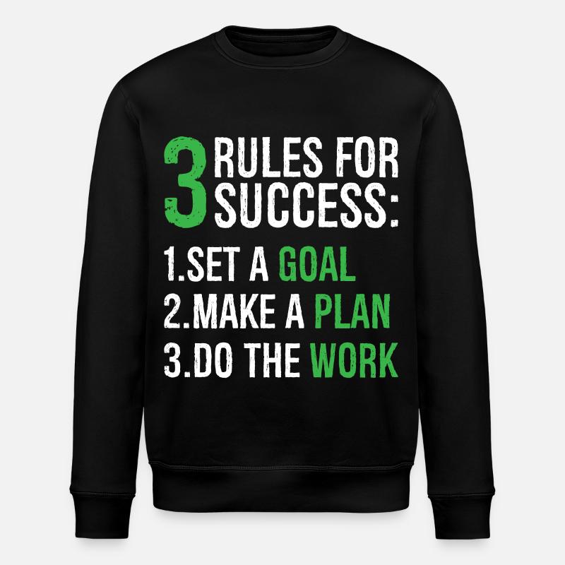 3 rules for success - Stanley/Stella ROLLER Unisex Organic Sweatshirt - black