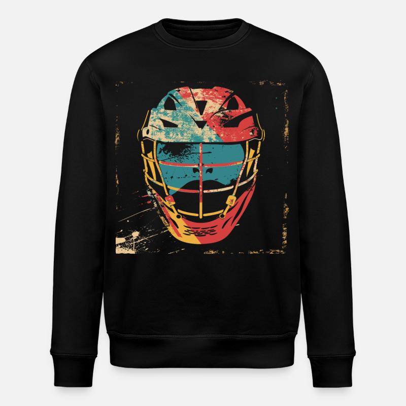 Oldschool Lacrosse Helm - Stanley/Stella Unisex Bio-Sweatshirt ROLLER - Schwarz