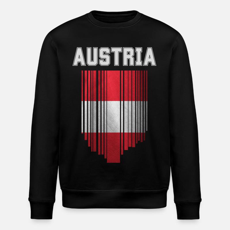 Drapeau de l’Autriche, fierté autrichienne - Sweat bio ROLLER Stanley/Stella Unisexe - noir