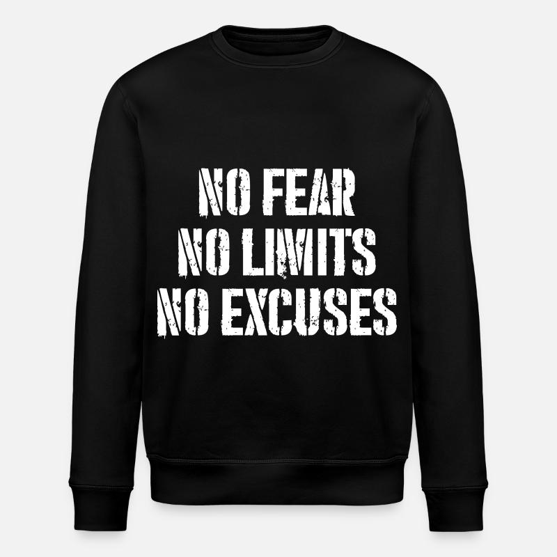 no fear no limits no excuses - Stanley/Stella Unisex Bio-Sweatshirt ROLLER - Schwarz