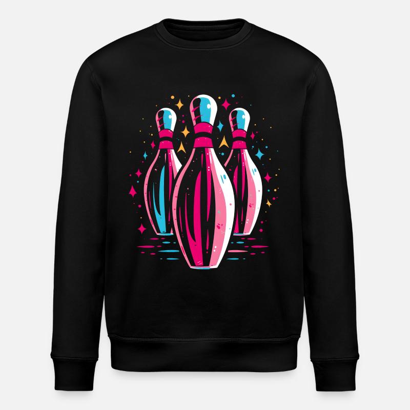 Bowling 80s Look - Stanley/Stella ROLLER Unisex Organic Sweatshirt - black