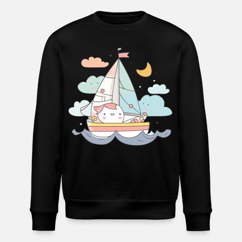 Sailing Comic Style - Stanley/Stella ROLLER Unisex Organic Sweatshirt - black