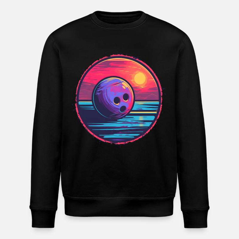 Bowling Retrowave - Sweat bio ROLLER Stanley/Stella Unisexe - noir