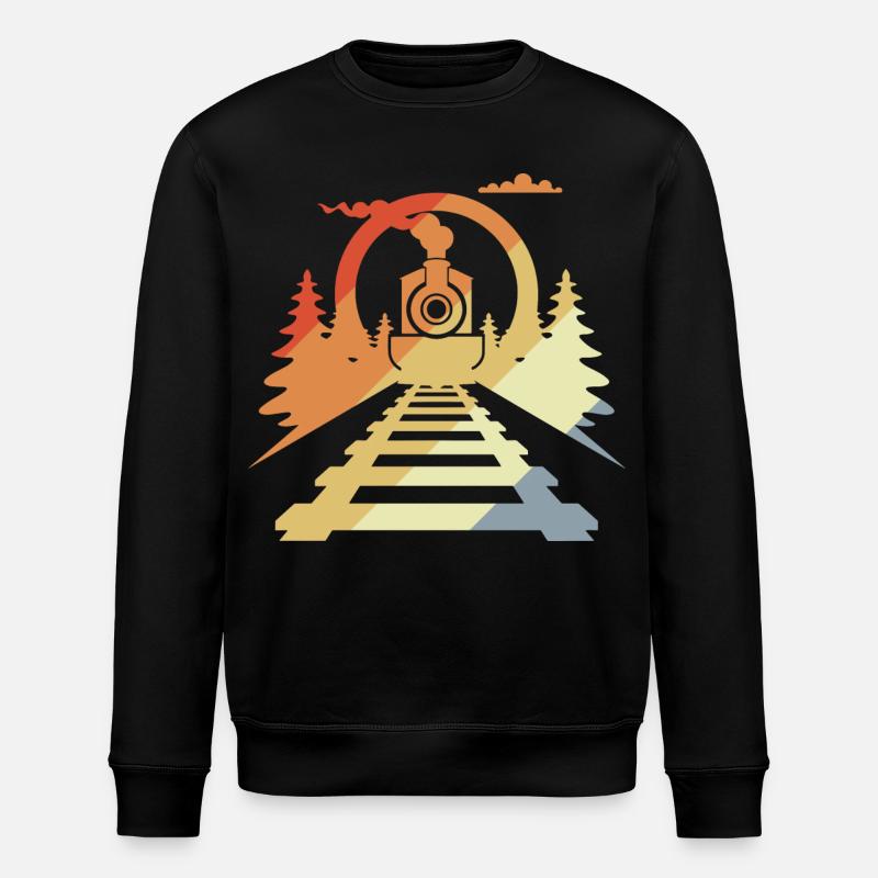 Style rétro ferroviaire - Sweat bio ROLLER Stanley/Stella Unisexe - noir