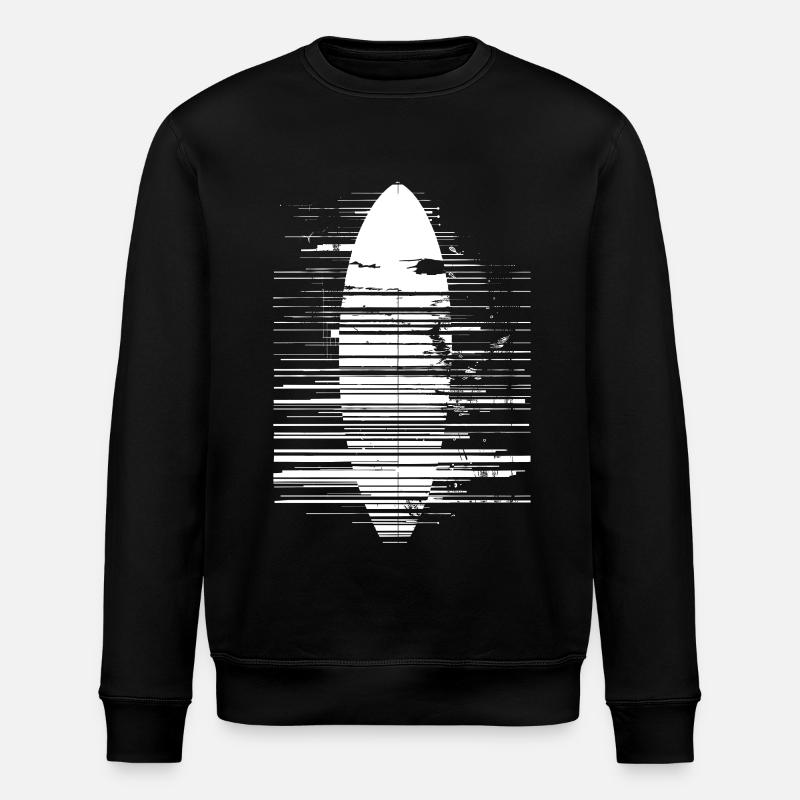 Surfboard Sketch - Stanley/Stella ROLLER Unisex Organic Sweatshirt - black