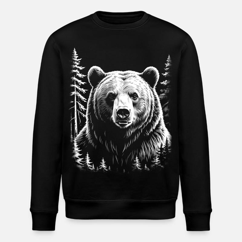 Ours, Forêt - Sweat bio ROLLER Stanley/Stella Unisexe - noir
