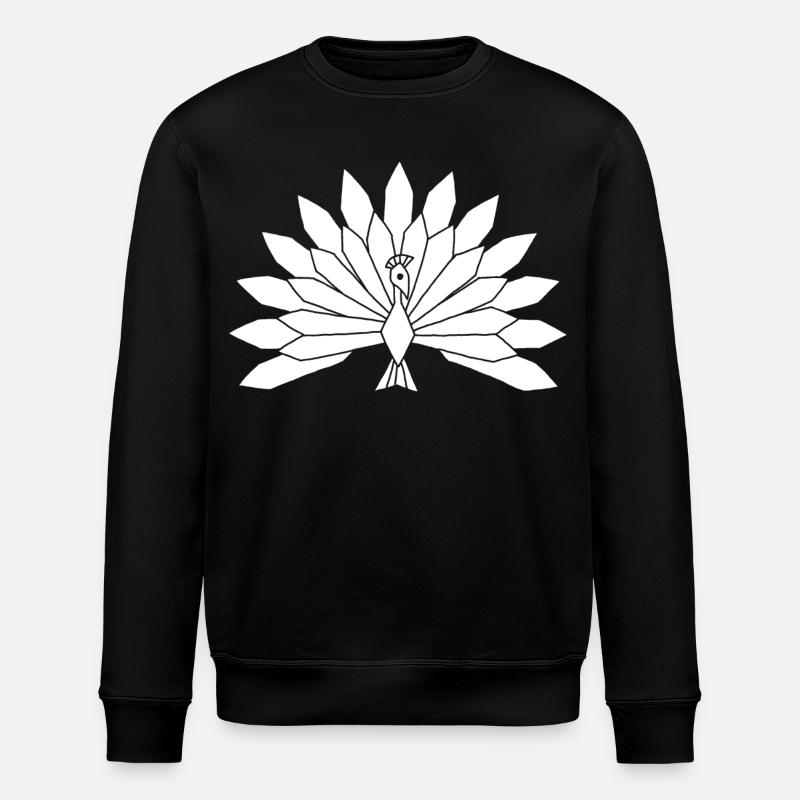 Der weiße Pfau - Stanley/Stella Unisex Bio-Sweatshirt ROLLER - Schwarz