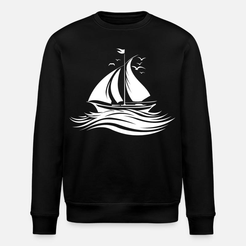 Croquis de navigation - Sweat bio ROLLER Stanley/Stella Unisexe - noir