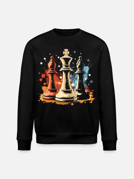 Chess Bishop and King Graffiti - Stanley/Stella ROLLER Unisex Organic Sweatshirt - black