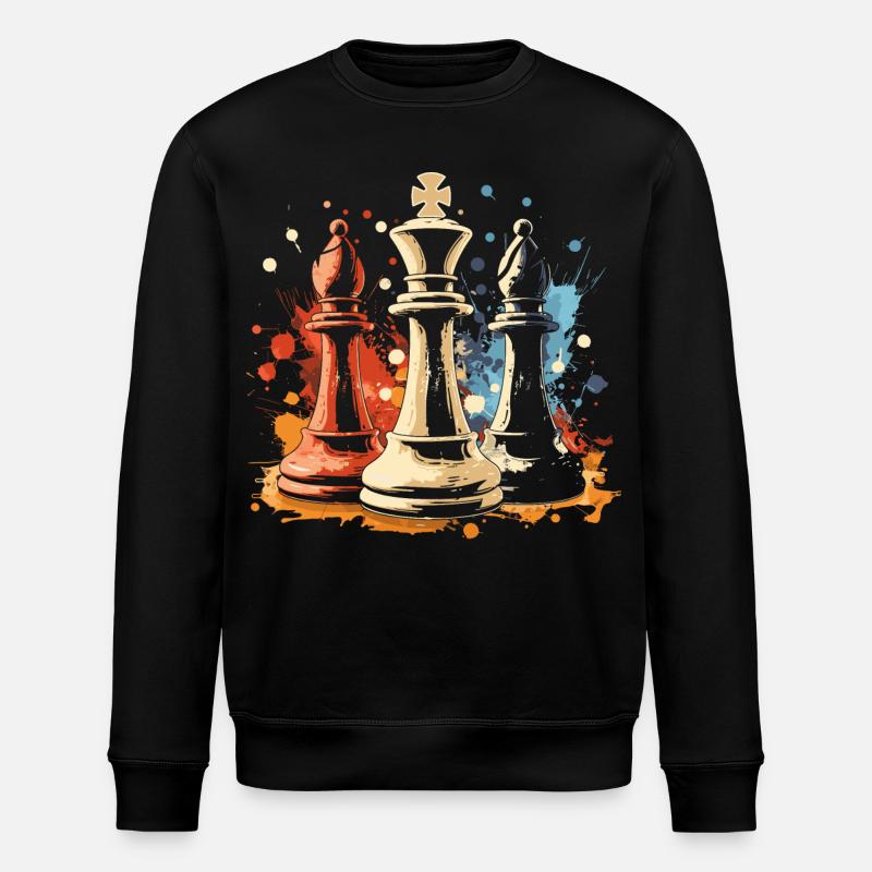 Schach Läufer und König Graffiti - Stanley/Stella Unisex Bio-Sweatshirt ROLLER - Schwarz