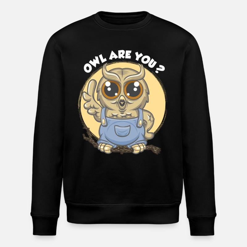 Owl are you ? - Sweat bio ROLLER Stanley/Stella Unisexe - noir