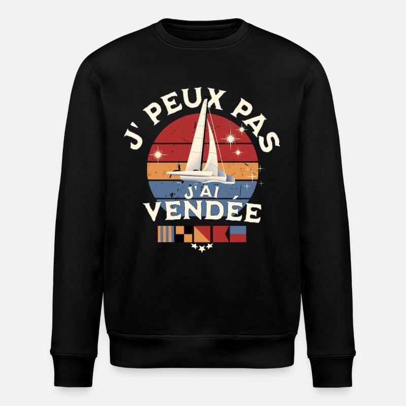 J'peux pas j'ai Vendée Glb - Sweat bio ROLLER Stanley/Stella Unisexe - noir