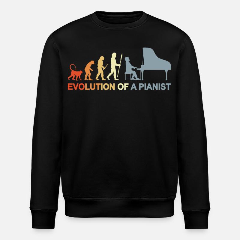 Piano Evolution - Stanley/Stella Unisex Bio-Sweatshirt ROLLER - Schwarz
