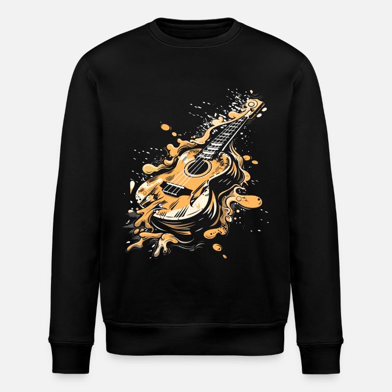 Ukulele Graffiti - Stanley/Stella ROLLER Unisex Organic Sweatshirt - black