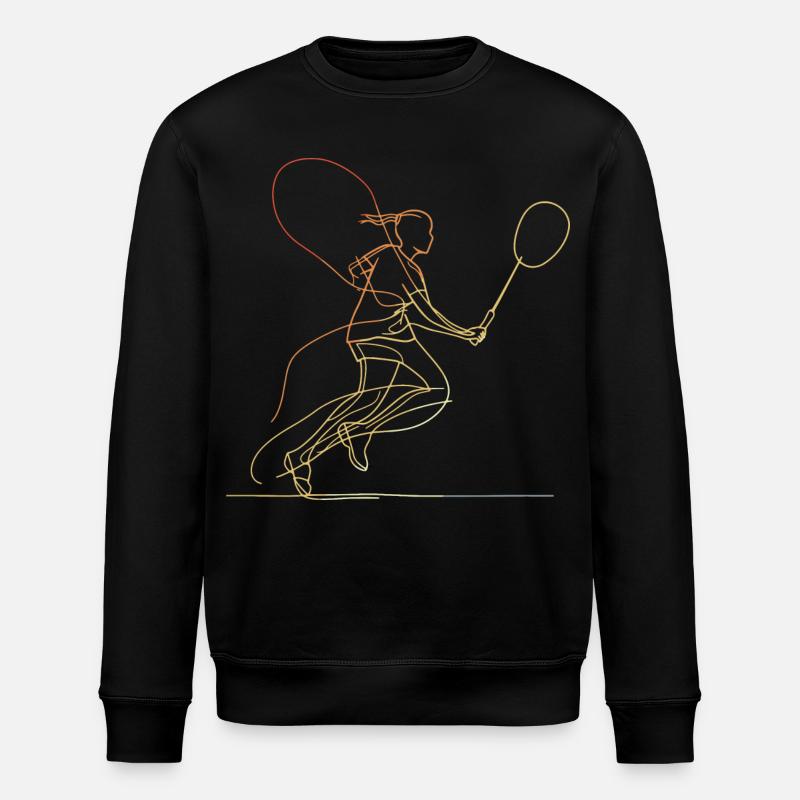 Badmintonspielerin Skizze - Stanley/Stella Unisex Bio-Sweatshirt ROLLER - Schwarz