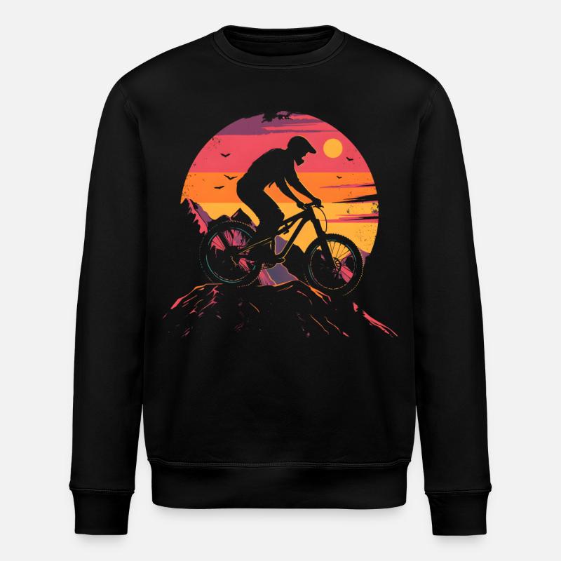 Mountain Biking 90s Look - Stanley/Stella ROLLER Unisex Organic Sweatshirt - black
