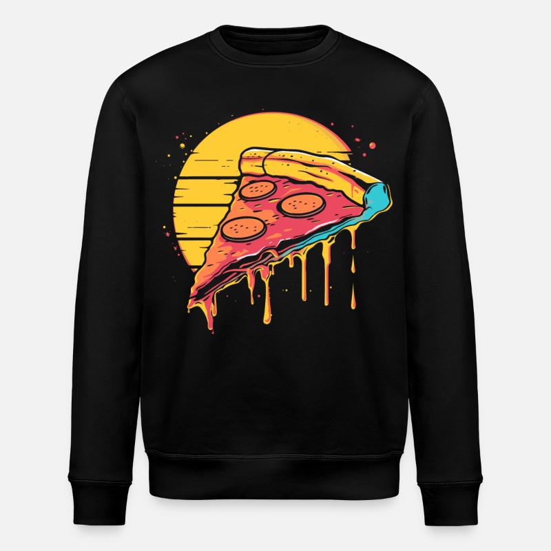 Illustration de tranche de pizza - Sweat bio ROLLER Stanley/Stella Unisexe - noir