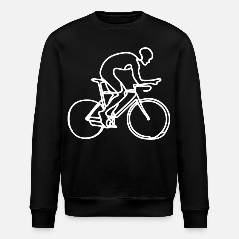 Fahrradfahrer Grafik - Stanley/Stella Unisex Bio-Sweatshirt ROLLER - Schwarz