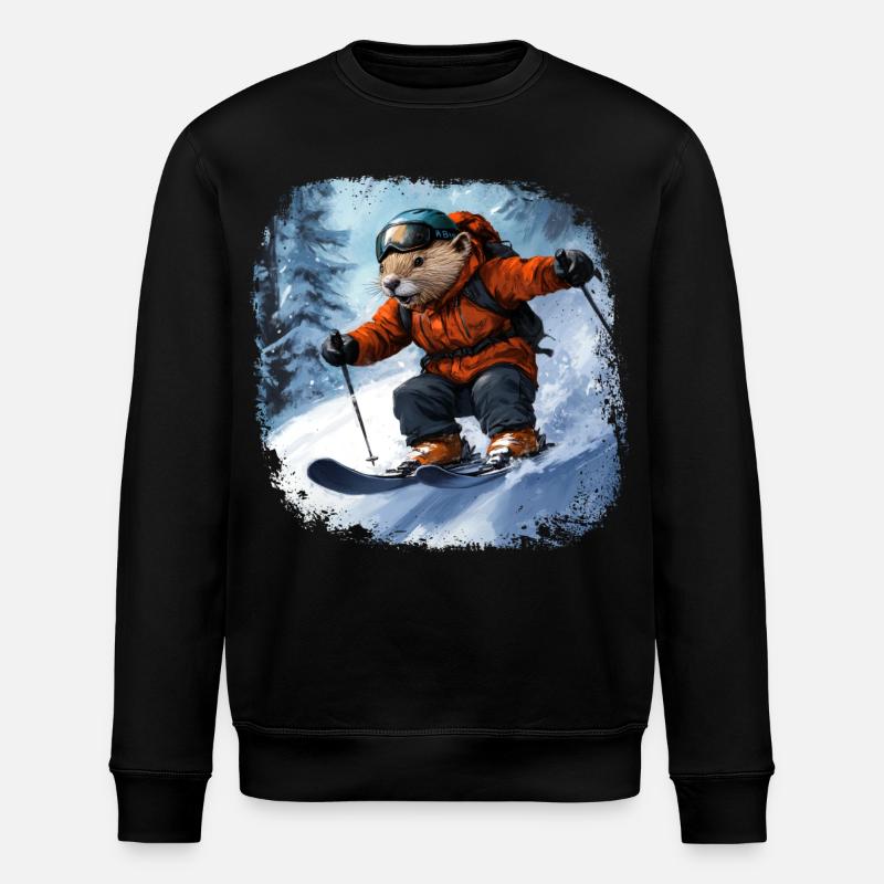 Skis de castor - Sweat bio ROLLER Stanley/Stella Unisexe - noir