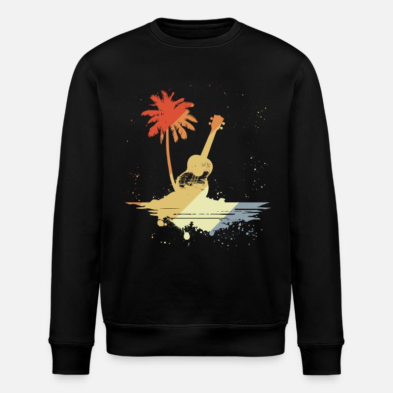 Ukulele Retro Style - Stanley/Stella Unisex Bio-Sweatshirt ROLLER - Schwarz